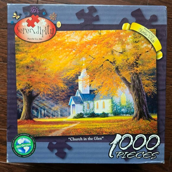 Church in the Glen, 1000 piece puzzle, Serendipity Puzzle Co. - Picture 2 of 4